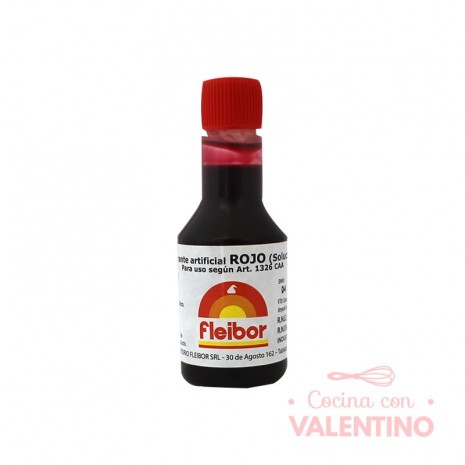 Colorante Liquido Fleibor Rojo - 30 Ml