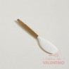 Espatula Silicona Mishka Mango Madera Blanca