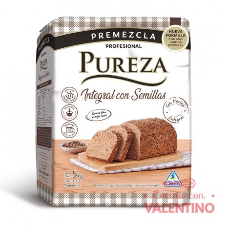 Premezcla Pureza Pan Integral con Semillas - 5 Kg