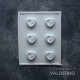 Placa Plastichok Corazones Texturados x6 1794A