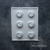 Placa Plastichok Corazones Texturados x6 1794A