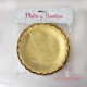 Plato Scallop Amarillo con borde dorado x10u