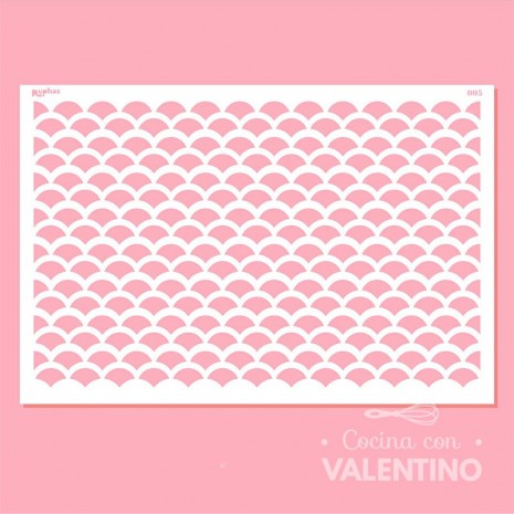 Stencil Ruphas Tortas T005 Escamas