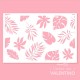 Stencil Ruphas Tortas T013 Hojas Tropical