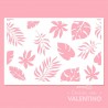 Stencil Ruphas Tortas T013 Hojas Tropical