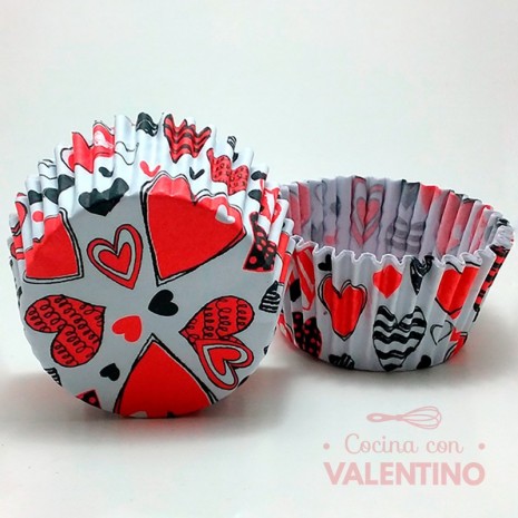 Pirotines N°10 Love Corazones - 10u. MoldPack