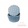 Pirotines N°10 Con lunar blanco - Celeste Pastel - 25u. Convida