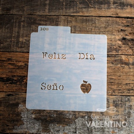 Stencil DeliPrint Feliz Dia Seño D2