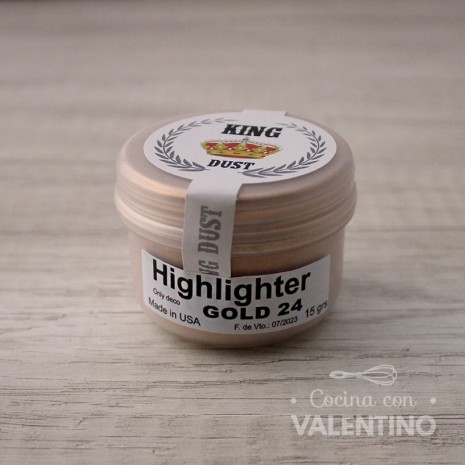 Colorante en Polvo Highlighter King Dust Gold 24k - 15Grs