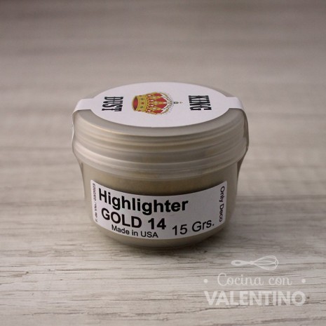 Colorante en Polvo Highlighter King Dust Gold 14k - 15Grs