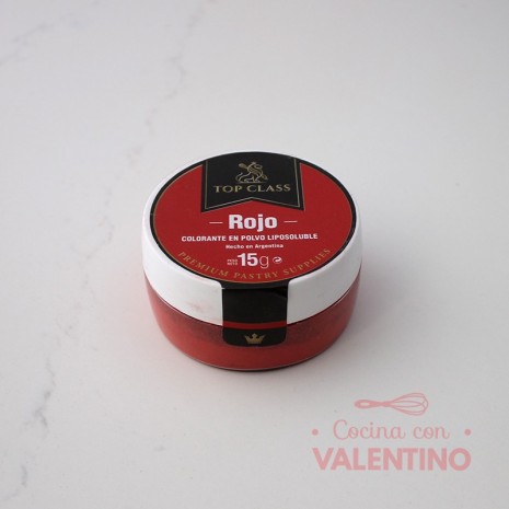 Colorante Polvo Liposoluble Top Class Rojo - 15 Grs