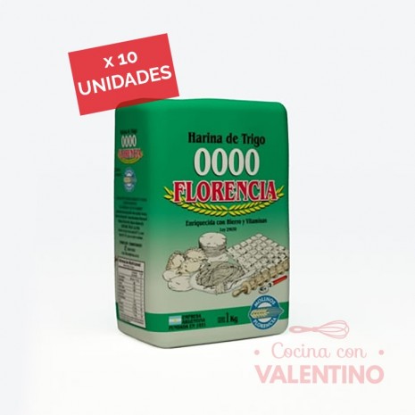 Harina 4/0 Florencia 1Kg - Pack 10 Un.