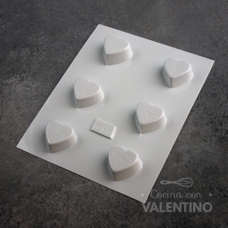 Placa Plastichok Corazones x6 478A