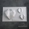 Placa Plastichok Corazones Diamantados x3 1867C