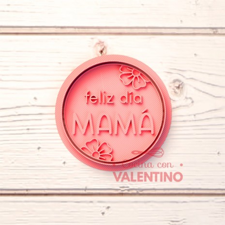 Cortante + Sello DeliPrint Feliz Dia Mama Flores
