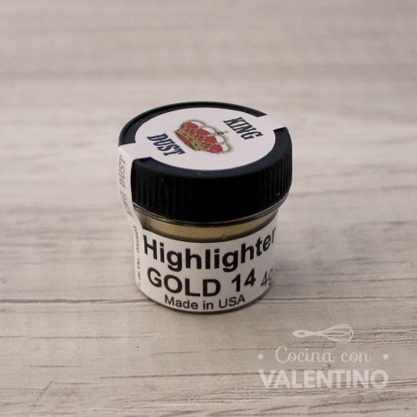 Colorante Polvo King Dust Highlighter Gold 14K - 4 Grs