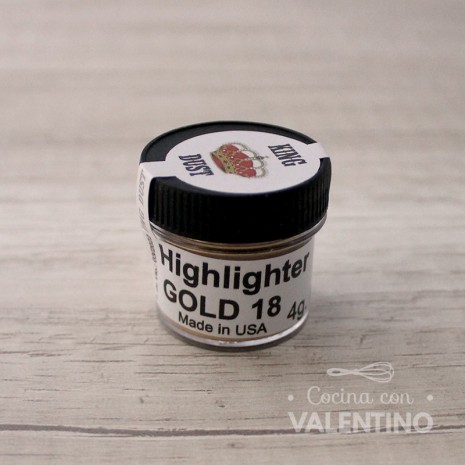 Colorante Polvo King Dust Highlighter Gold 18K - 4 Grs
