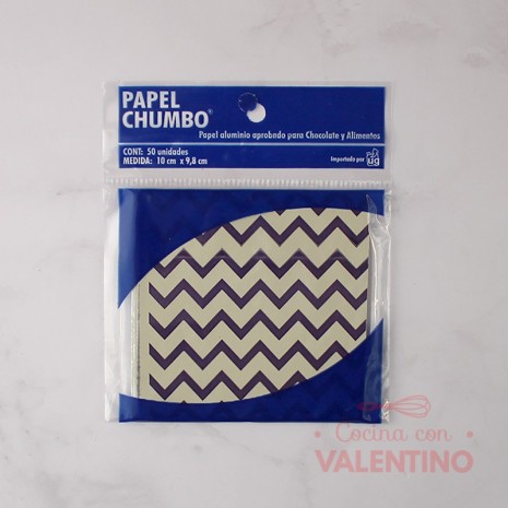 Papel Chumbo 10x10cm - Zigzag Violeta