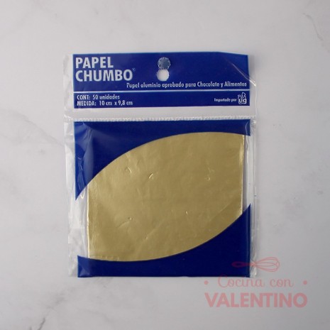 Papel Chumbo 10x10cm - Dorado Claro