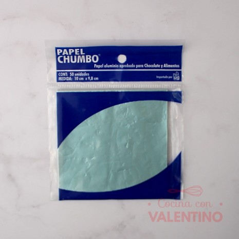 Papel Chumbo 10x10cm - Celeste