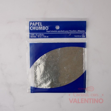 Papel Chumbo 10x10cm - Plata