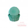 Pirotines N°8 Verde Agua con Circulos de Puntos Blancos - 25u. Convida