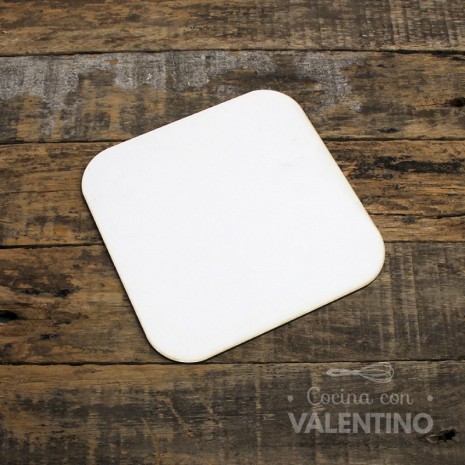 Base Cuadrada Fibro Plus Bordes Curvos - 16cm