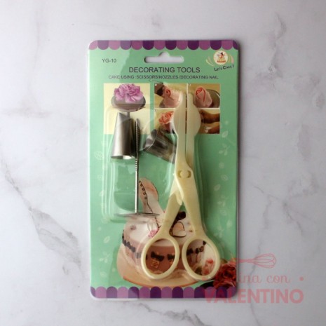 Set Tijera + 2 Picos Para Armado de Flores - CM