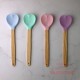 Espatula Silicona Mango Madera Corazon - CM