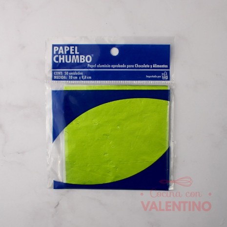 Papel Chumbo 10x10cm - Verde Claro