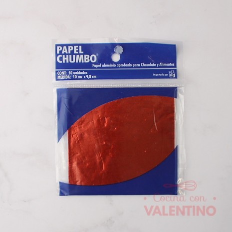 Papel Chumbo 10x10cm - Rojo