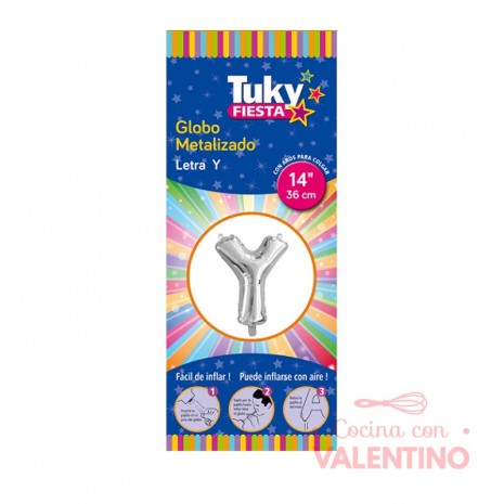 Globo Tuky Metalizado Letra Y 14"