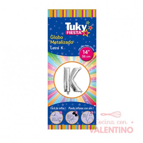 Globo Tuky Metalizado Letra K 14"