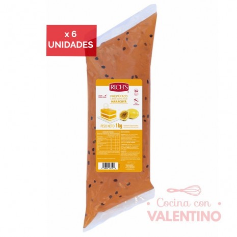 Relleno a base de pulpa de Maracuya Rich - 1Kg - Pack 6 Un.