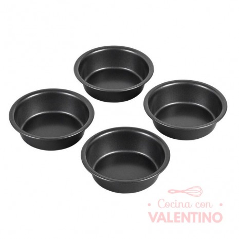 Set 4 Moldes Wilton Tortera Redonda Perfect Results - 10 Cm