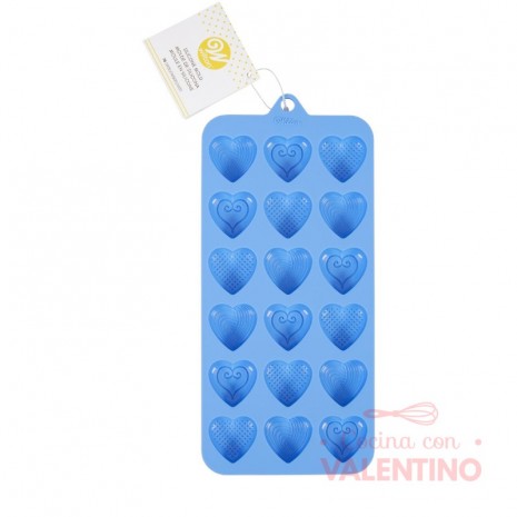Molde Silicona Bombon Wilton Corazones Divertidos