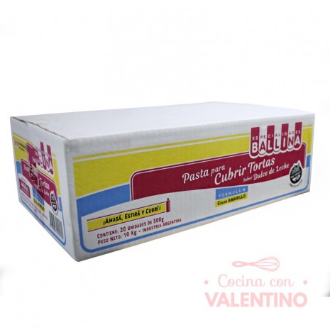 Pasta Cubretorta Color 500gr Amarillo - Caja 20u