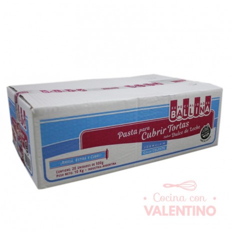 Pasta Cubretorta Color 500gr Celeste - Caja 20u