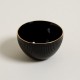Bowl Ceramica Negro Borde Dorado - 14x8
