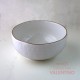 Bowl Ceramica Blanco Borde Dorado 15x7cm