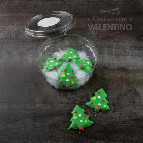 Adorno Azucar Pino Navideño 6u
