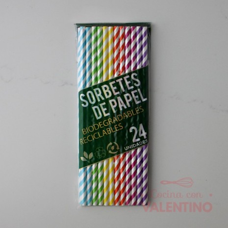 Sorbetes De Polipapel Multicolor x 24 Unidades