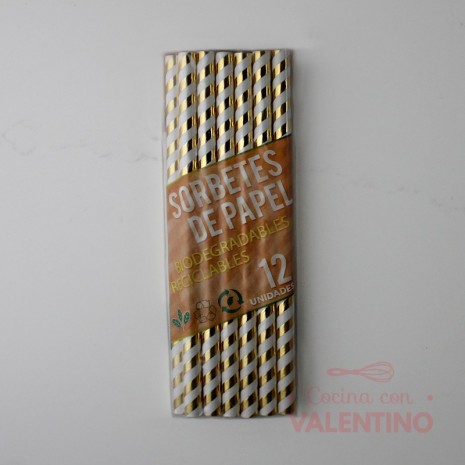 Maxi Sorbetes de Polipapel Dorados x12u