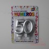 Vela Doble Party Store Plateada - 50 Años
