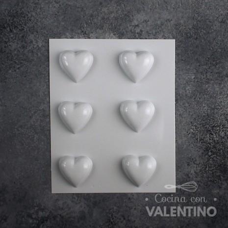 Placa Plastichok Corazones x6 479A