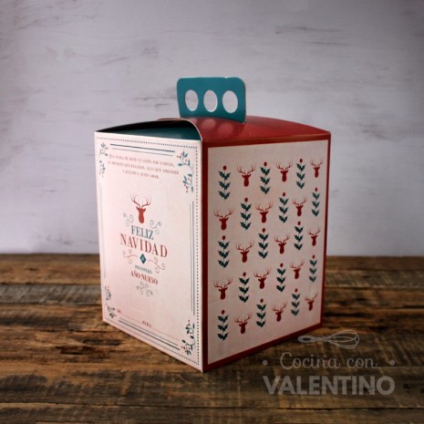 Caja Pan Dulce Reno Rojo - 1/2kg