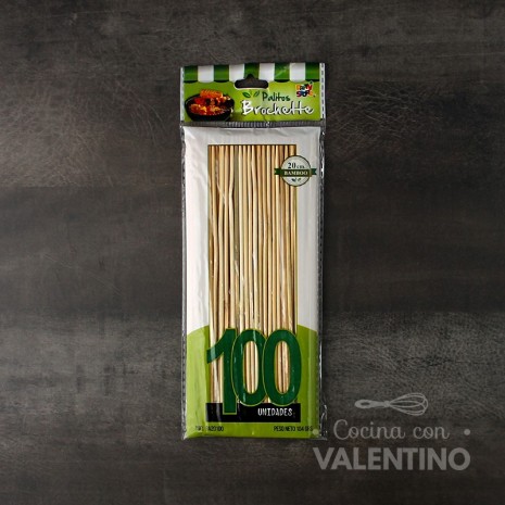 Palito Brochette Party Store 20 Cm - 100 Un