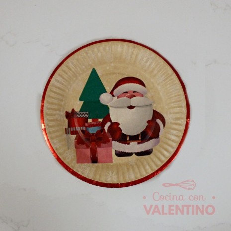 Pack Plato Redondo Navidad X8u