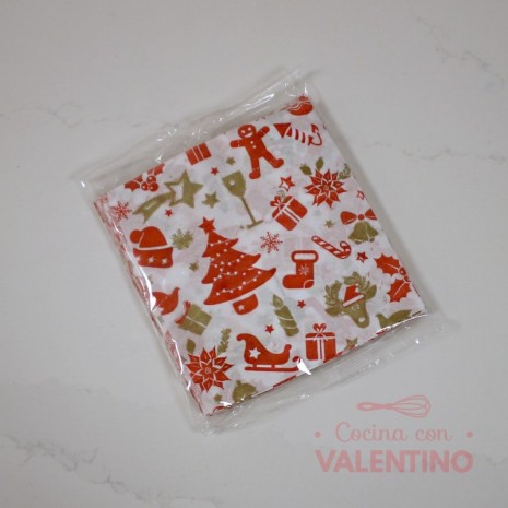 Pack Servilleta Navideña Roja X20u