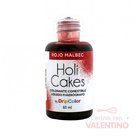 Colorante Para Aerografo Holi Cakes Rojo Malbec - 60cc